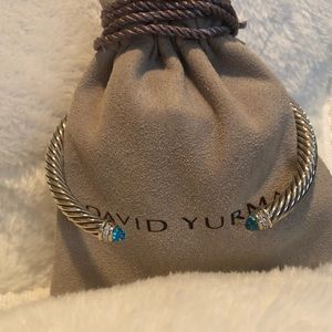 Blue Topaz David Yurman 5mm cable bracelet